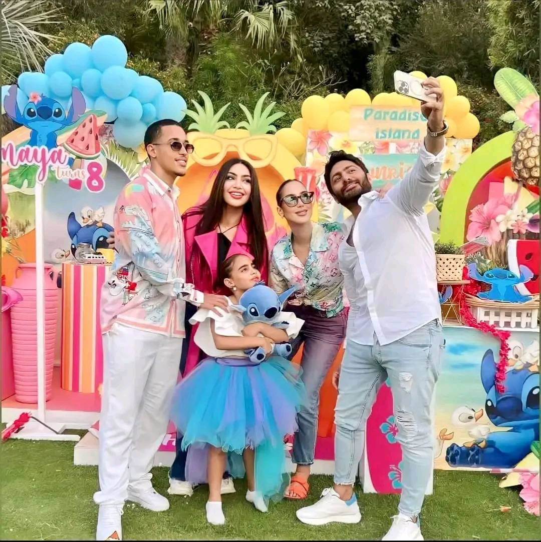 حفل ميلاد ابنتا تامر حسني يجمعه مع بسمة بوسيل بعد الطلاق